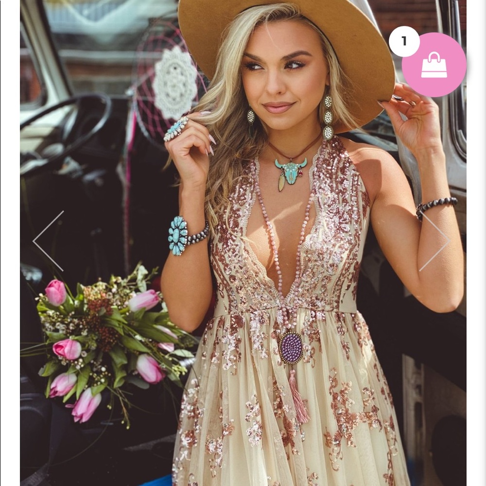 Golden Goddess Sequin Dress